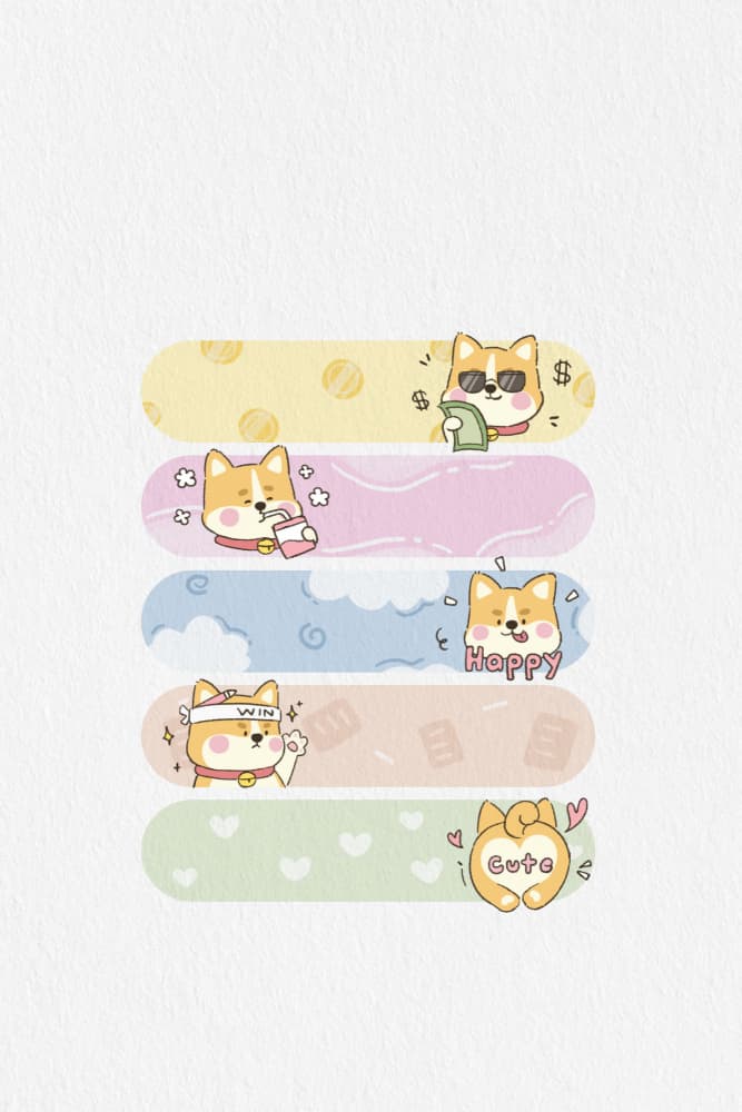 Cute Corgi Life by Xuan Thai — canvas wall art