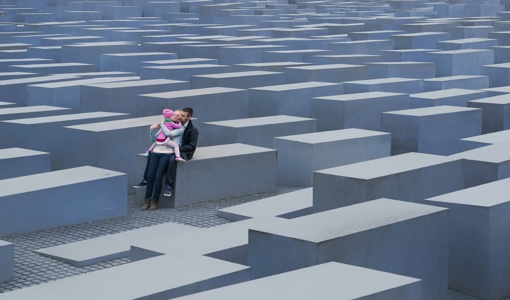 Family at Berlin Memorial by Jure Kravanja — canvas wall art