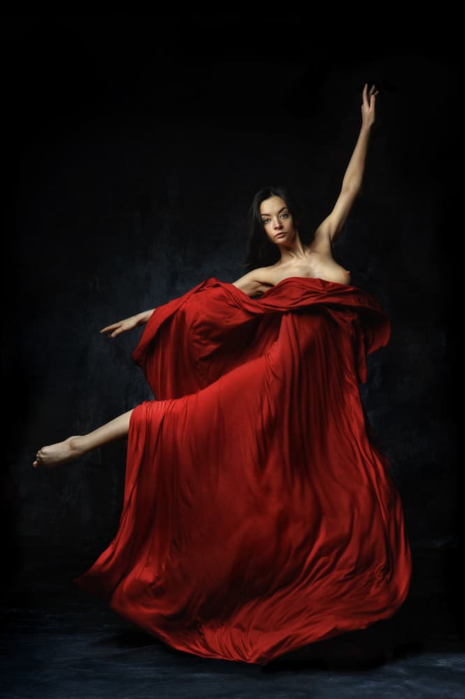Graceful Red Movement by Constantin Shestopalov — canvas wall art