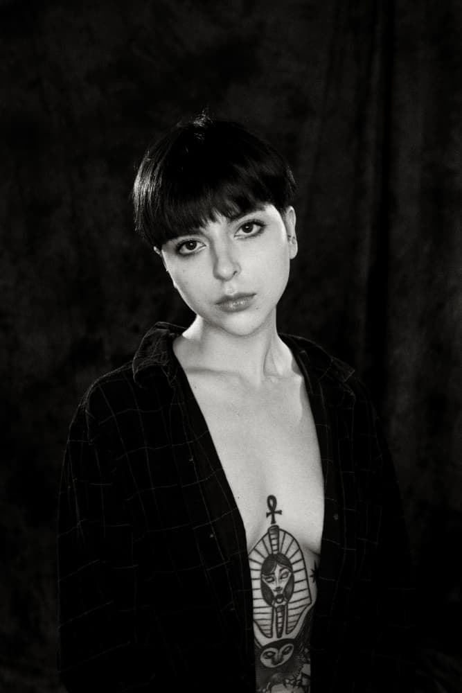 Intense Tattooed Portrait by FiguraNYC Photography — canvas wall art