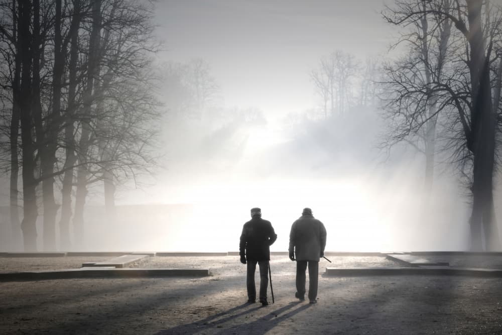 Men in Morning Fog by Isabelle DUPONT — canvas wall art