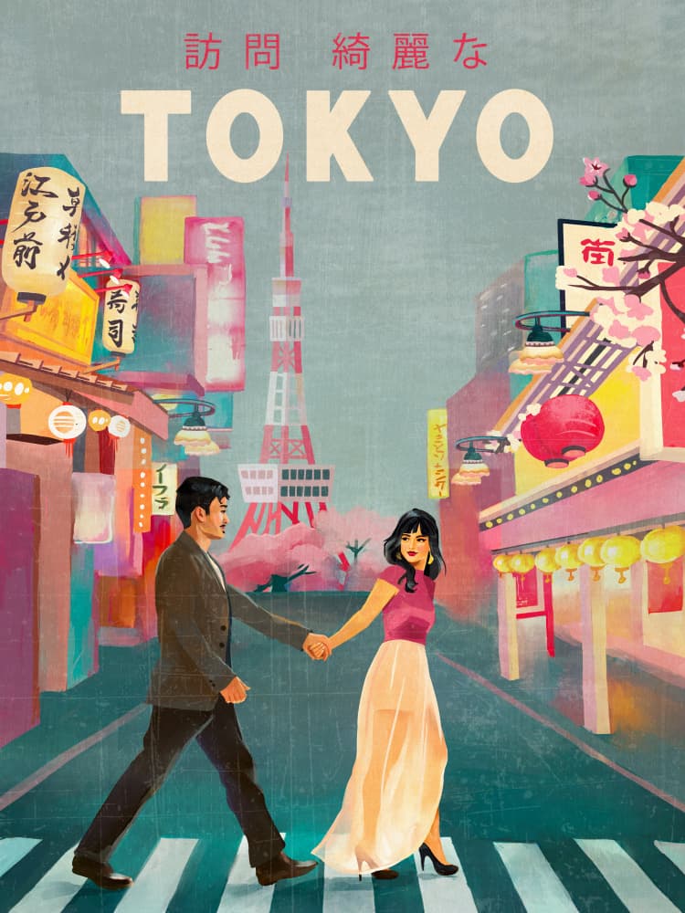 Tokyo Japan Travel Art by The Whiskey Ginger — canvas wall art