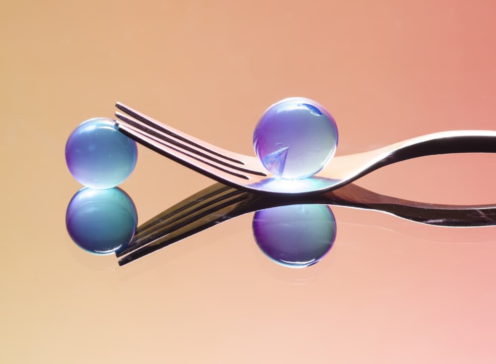 Blue Spheres Reflection by Rawisyah Aditya — canvas wall art