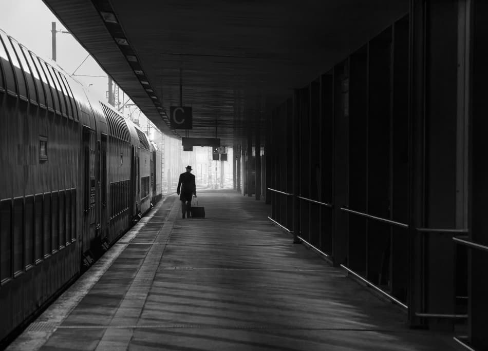 Solitary Train Journey by Christoph Hessel — canvas wall art