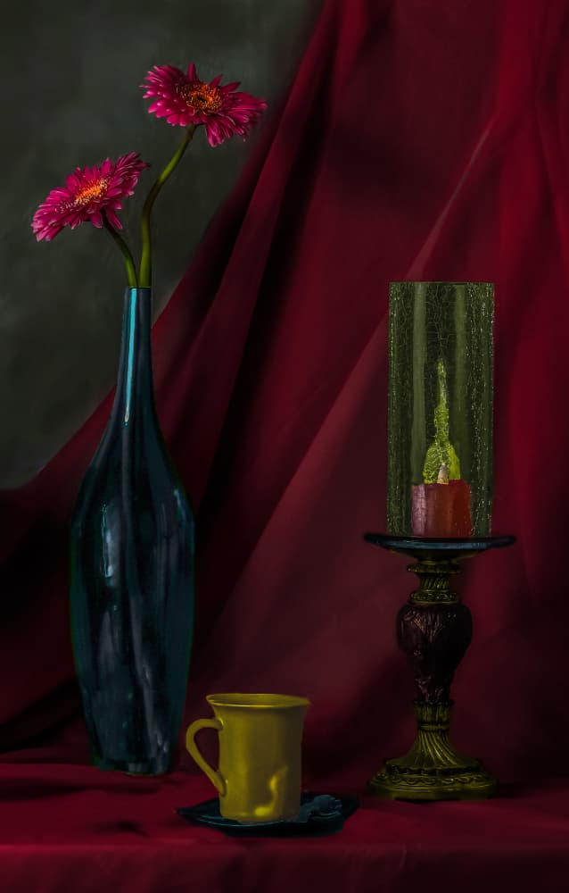 Dramatic Floral Still Life by jlloydphoto — canvas wall art