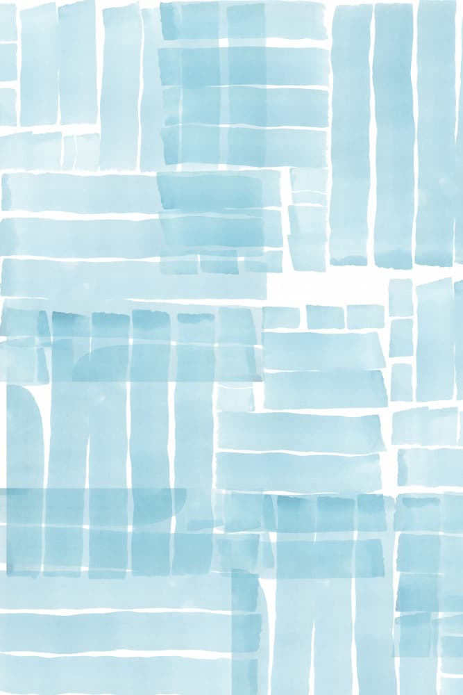 Blue Watercolor Blocks by cartissi — canvas wall art