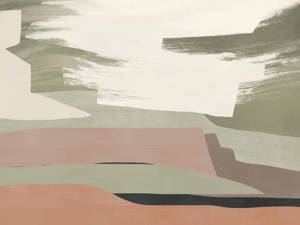 Muted Desert Layers by Little Dean — canvas wall art