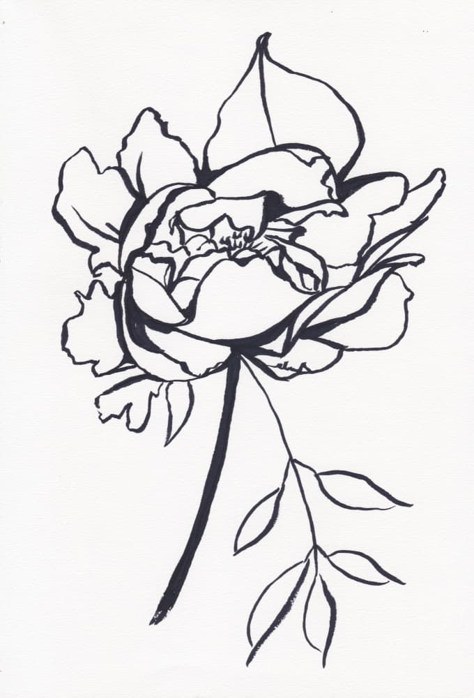 Elegant Black Bloom by Christine Lindstrom — canvas wall art