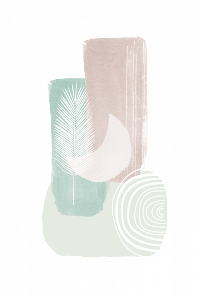 Boho Botanical Moon by Sally Ann Moss — canvas wall art