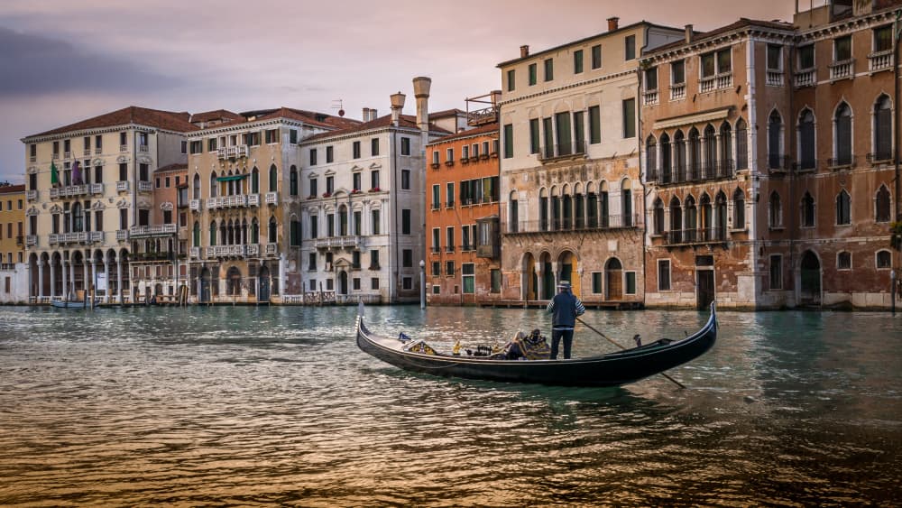Grand Canal Gondola by Fernando Silveira — canvas wall art