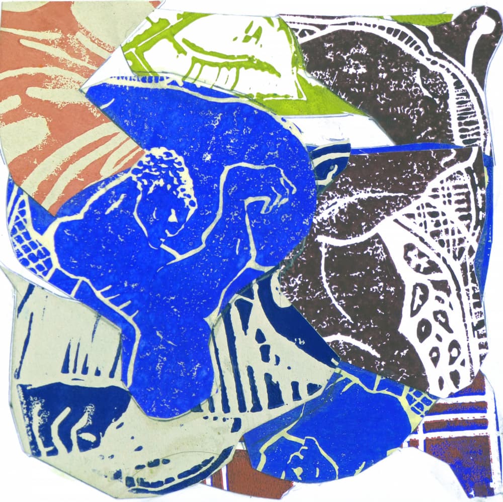 Dynamic Blue Figure by Pascal Marlin — canvas wall art