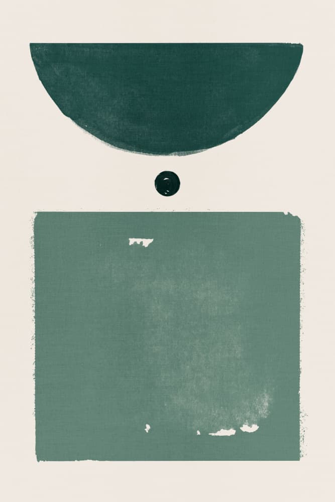 Minimalist Green Forms by Ema Paraschiv — canvas wall art