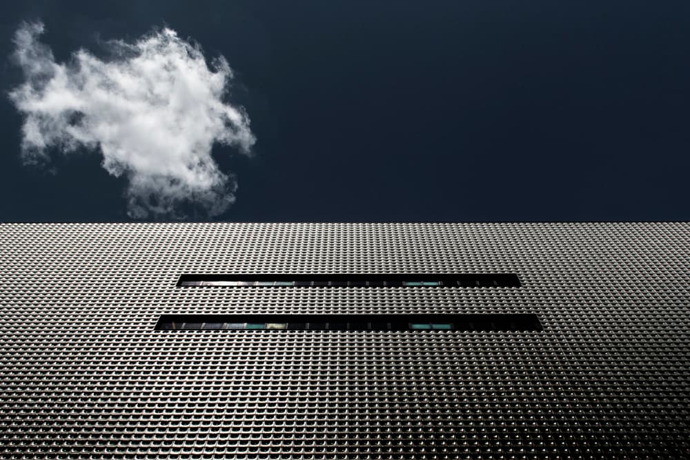 Cloud Above Modern Grid by Gerard Jonkman — canvas wall art
