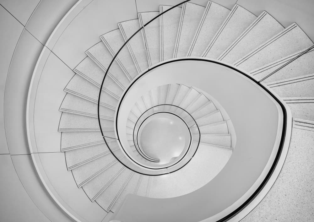 Endless Spiral Staircase by YASUTOSHI HONJO — canvas wall art
