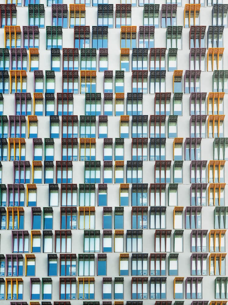 Colorful Window Pattern by Mei Xu — canvas wall art