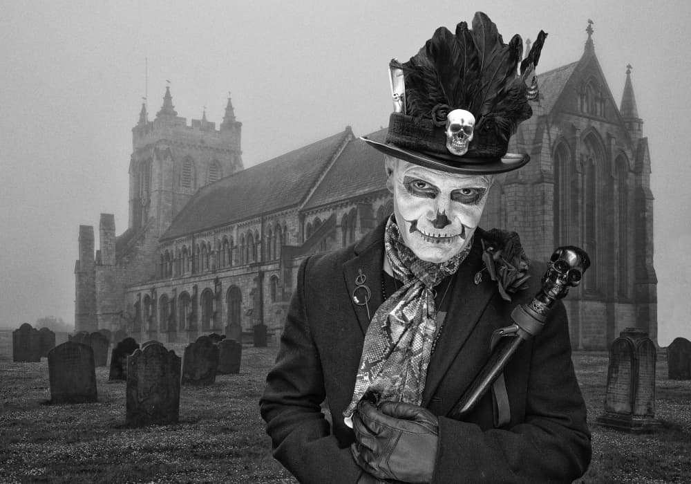 Gothic Graveyard Figure by Daniel Springgay — canvas wall art