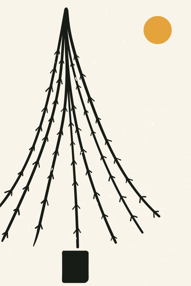 Minimalist Holiday Tree by jay stanley — canvas wall art