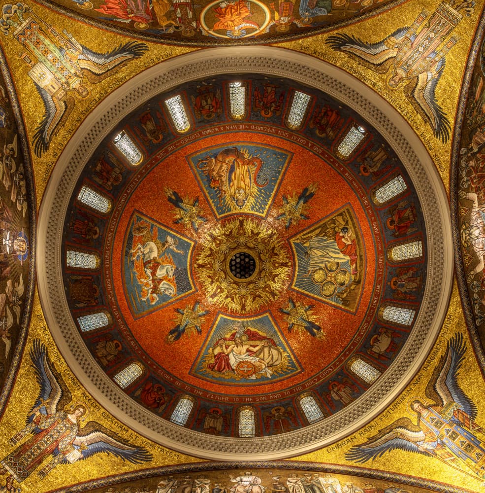 Ornate Mosaic Cathedral Dome by Yi Pan — canvas wall art
