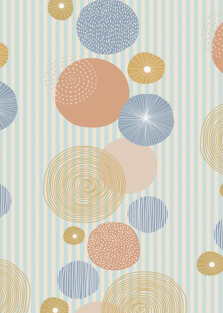 Playful Pastel Circles by Sue Skellern — canvas wall art