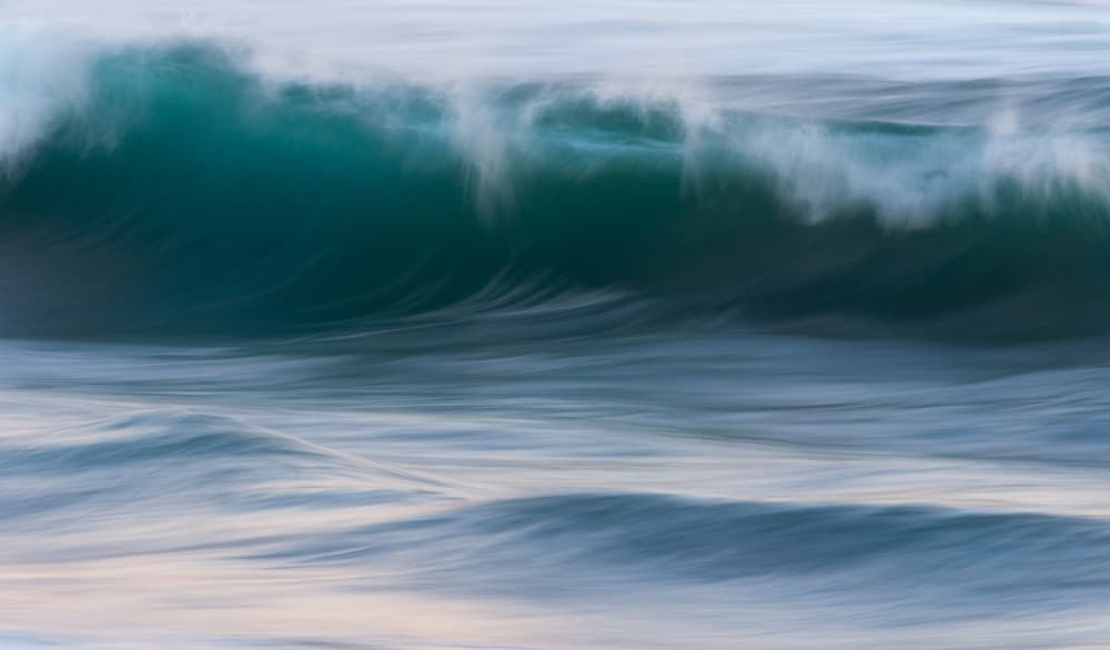 Teal Ocean Motion by HAN dong hee — canvas wall art