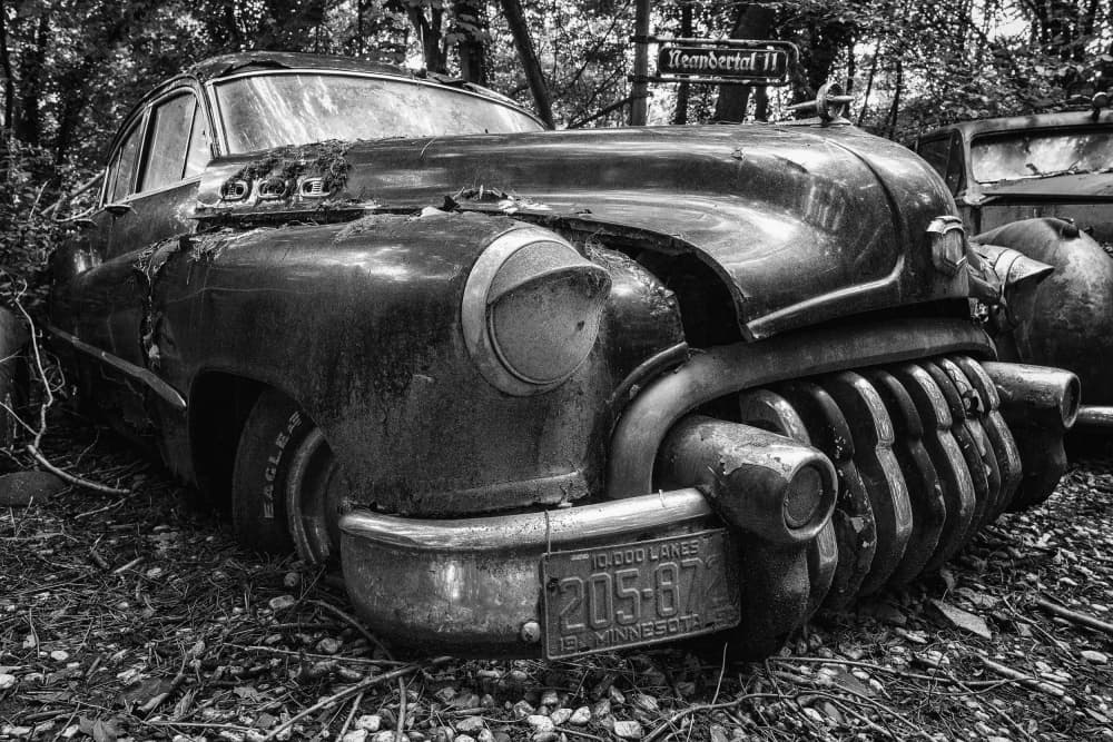 Abandoned Classic Car by Adam Dauria ☂ — canvas wall art