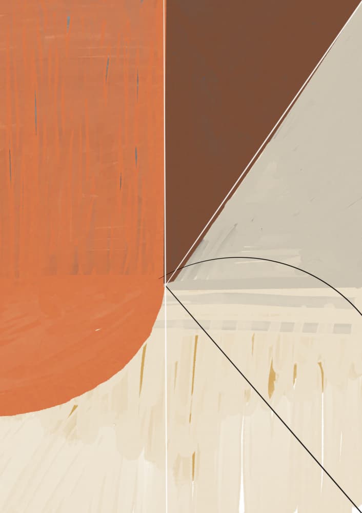 Earthy Geometric Shapes by Nilesh Kulkarni — canvas wall art