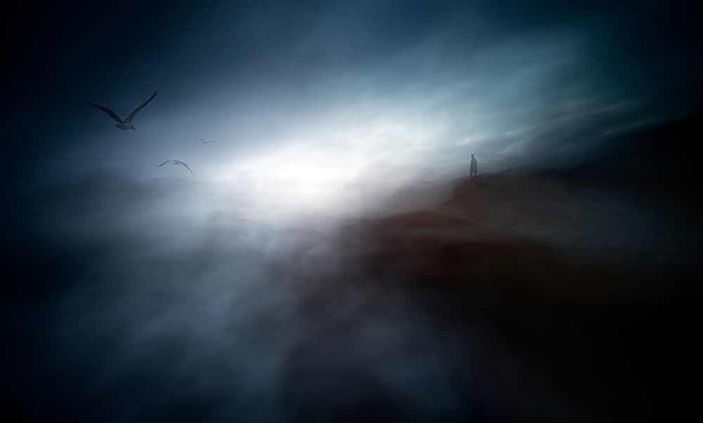 Misty Ocean Solitude by Santiago Pascual Buye — canvas wall art