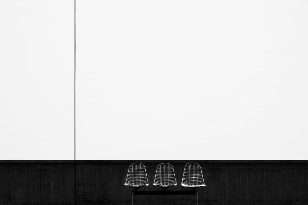 Three Empty Chairs by Rolf Endermann — canvas wall art