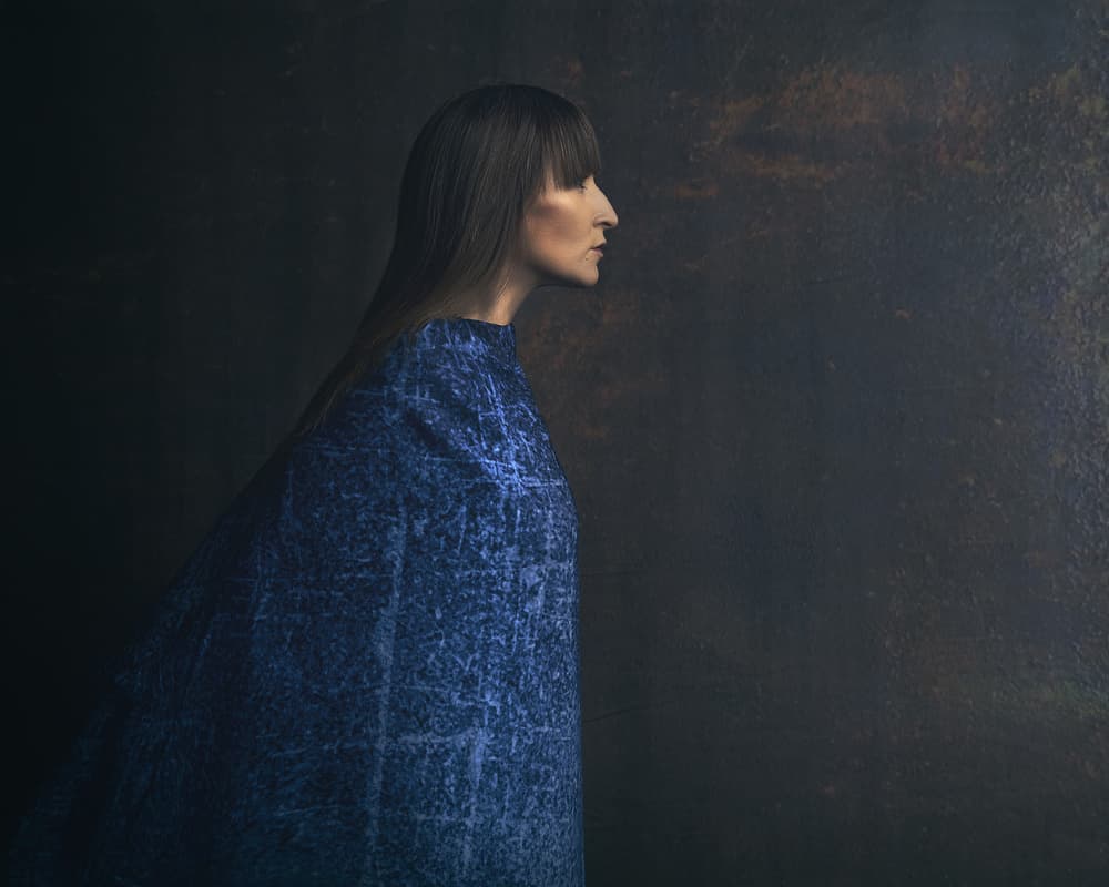 Enigmatic Blue Profile by Lech Radecki — canvas wall art