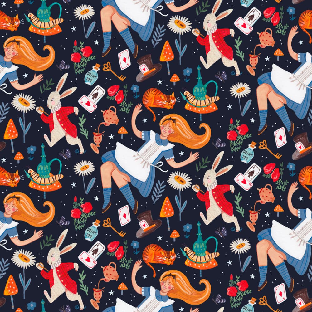 Alice in Wonderland by Caroline Bonne Müller — canvas wall art