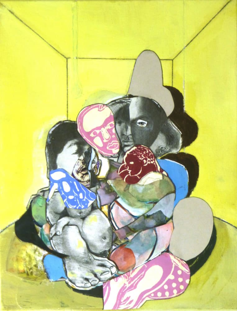 Abstract Faces Collage by Pascal Marlin — canvas wall art