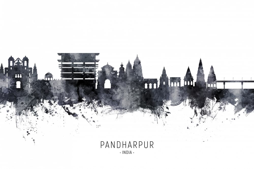 Pandharpur India Skyline by Michael Tompsett — canvas wall art