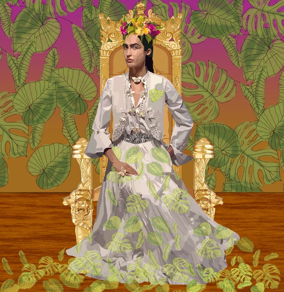 Regal Jungle Queen by Lynnda Rakos — canvas wall art