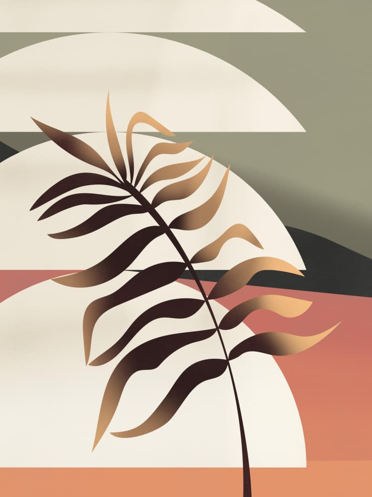 Warm Desert Palm by Little Dean — canvas wall art