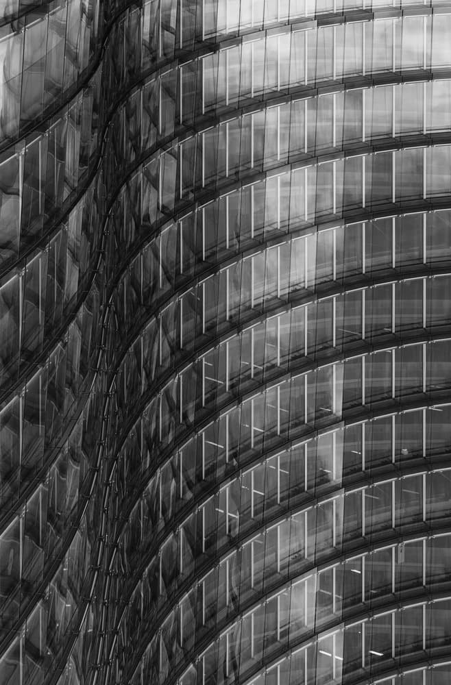 Curved Glass Facade by Greetje van Son — canvas wall art