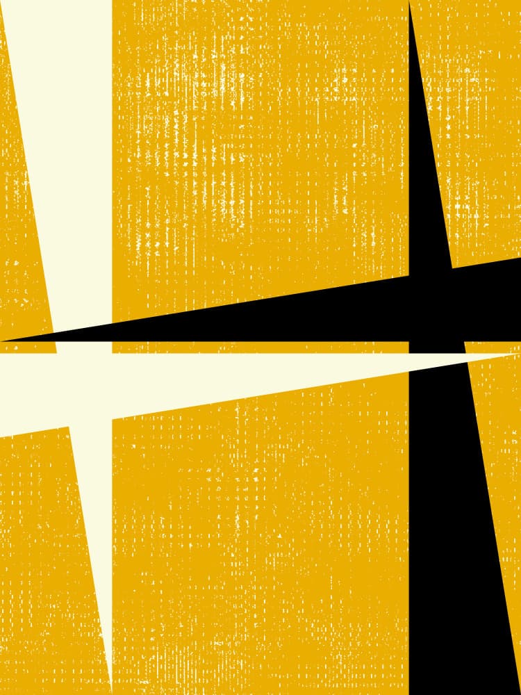 Sharp Gold Geometrics by Petr Strnad — canvas wall art