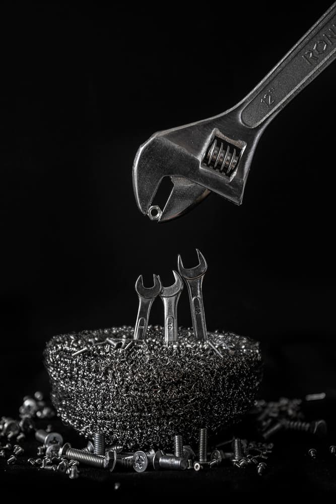 Industrial Tools Composition by Jorge Ruiz Dueso — canvas wall art