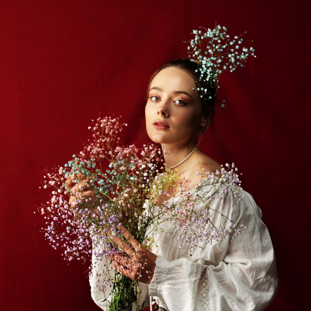 Ethereal Flower Portrait by Rachel Pansky — canvas wall art