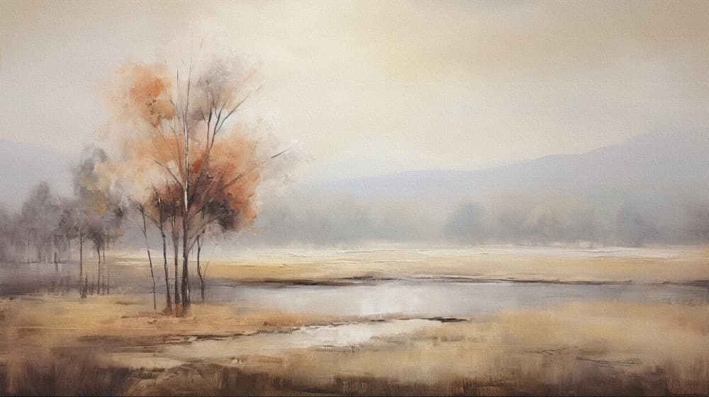 Misty Autumn Landscape by Bilge Paksoylu — canvas wall art