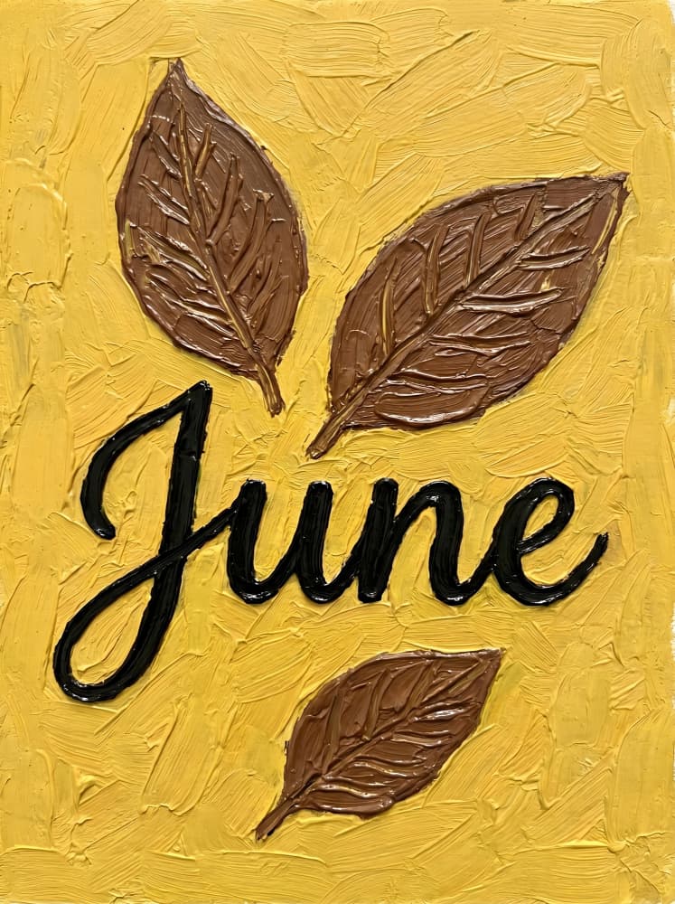 June Golden Leaves by HUGO — canvas wall art