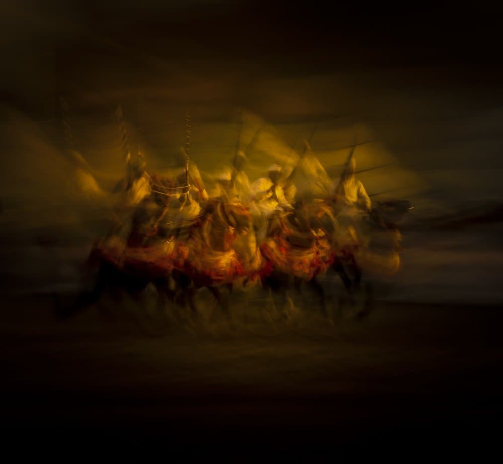 Golden Riders in Motion by Yomn Almonla 🇸🇦 — canvas wall art