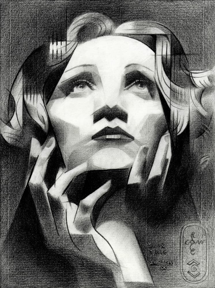 Elegant Upward Gaze by Corné Akkers — canvas wall art