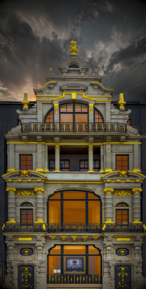 Dramatic Golden Facade by Laruelle Philippe — canvas wall art