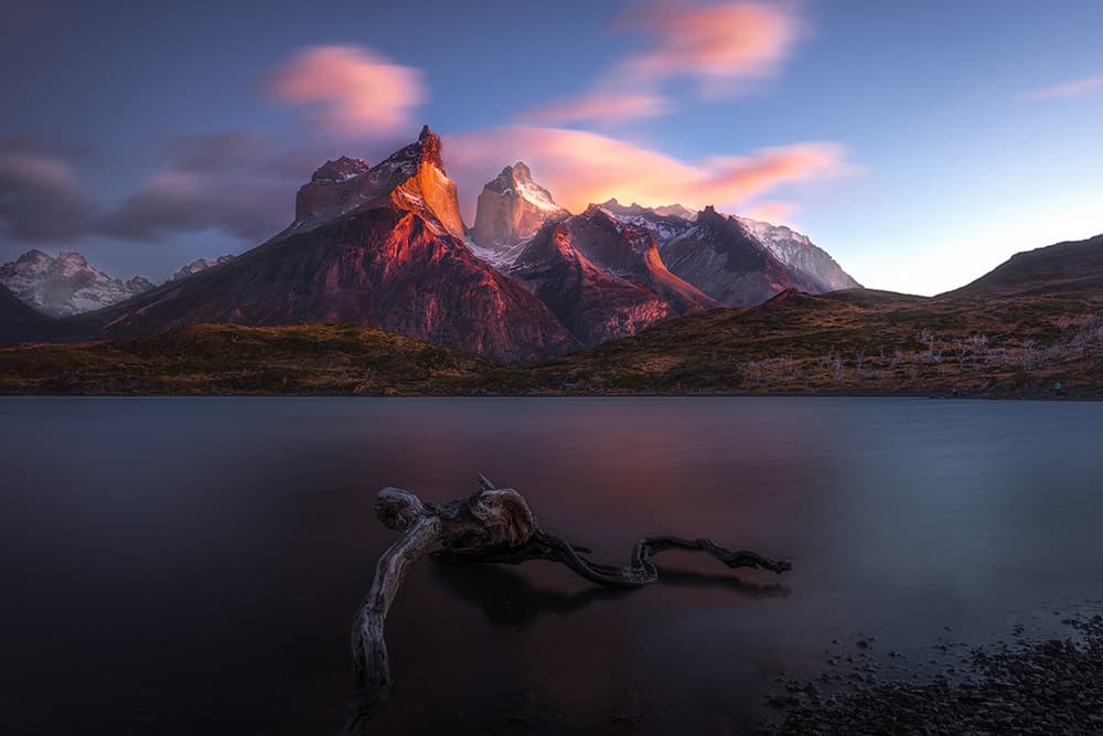 Patagonia Mountain Dawn by Yun Thwaits — canvas wall art