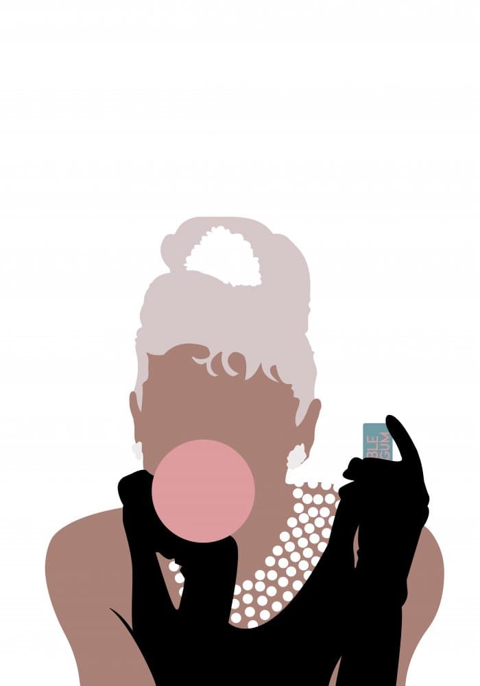 Bubblegum Girl by Pictufy Studio II — canvas wall art