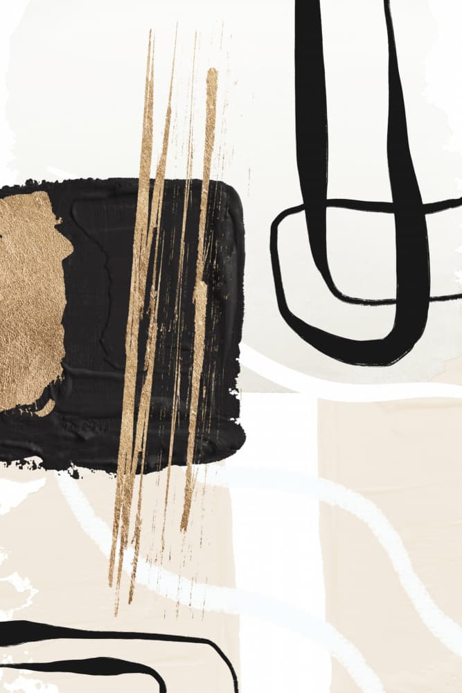 Modern Gold Abstract by Sally Ann Moss — canvas wall art