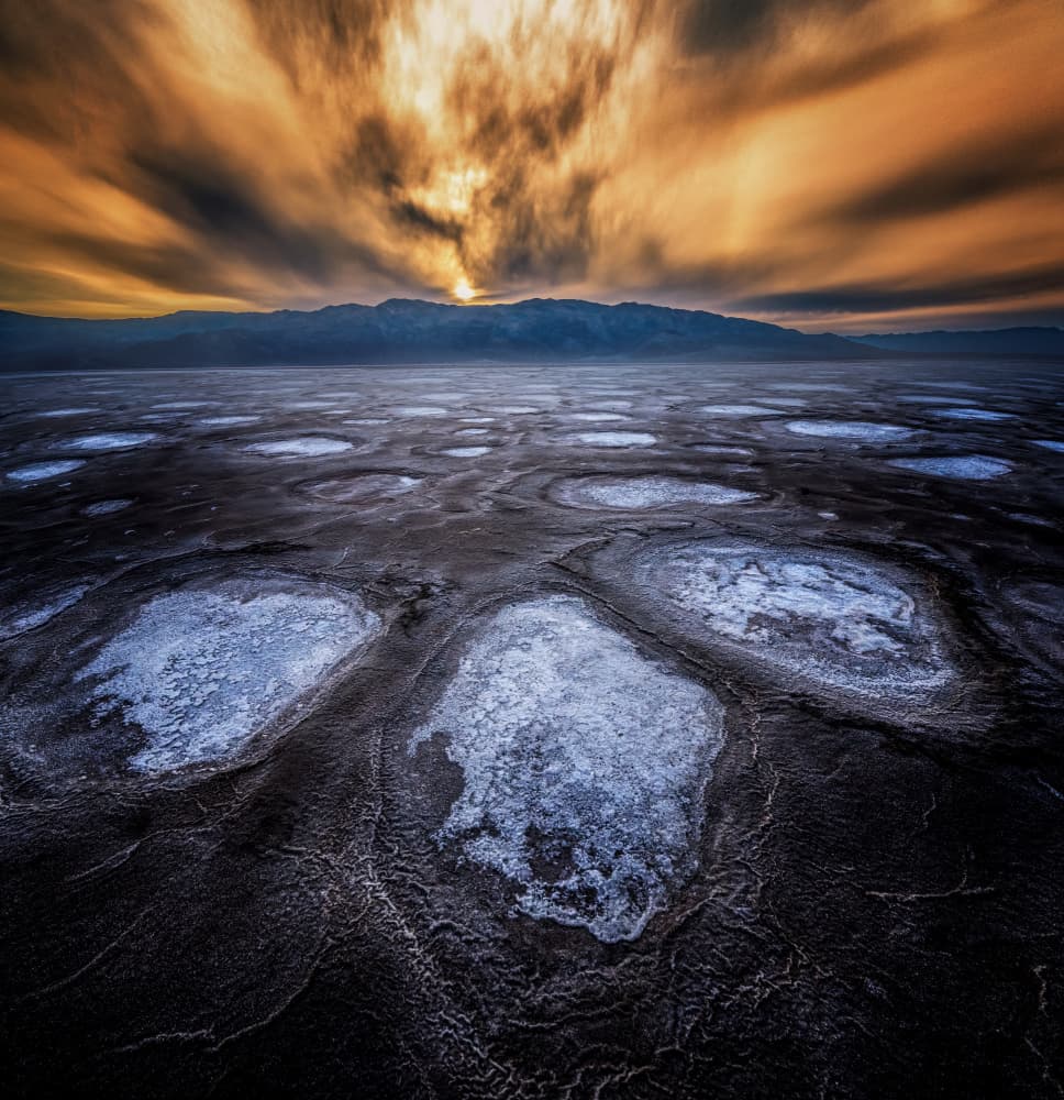 Dramatic Salt Flats Sunset by Yuan Su — canvas wall art