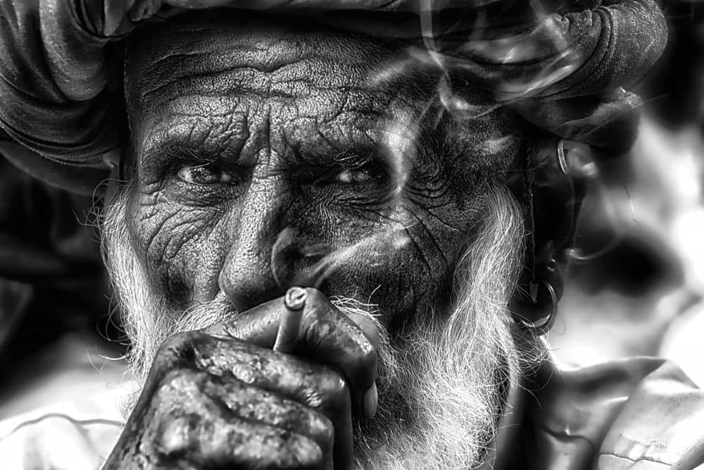 Wise Man Smoking by Sergio Pandolfini — canvas wall art