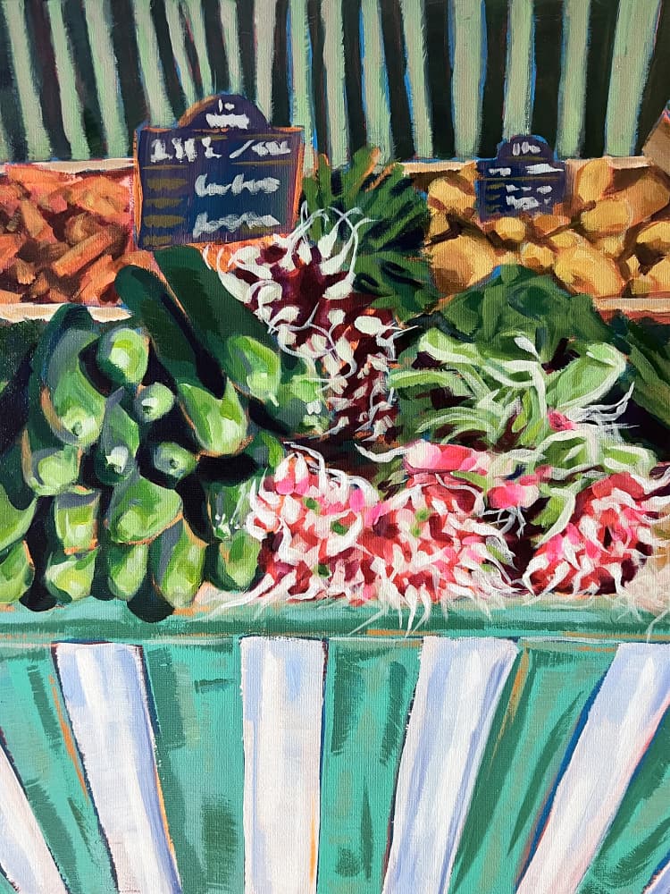 Fresh Market Vegetables by Pauline Wegman | Key and Sea Creative — canvas wall art