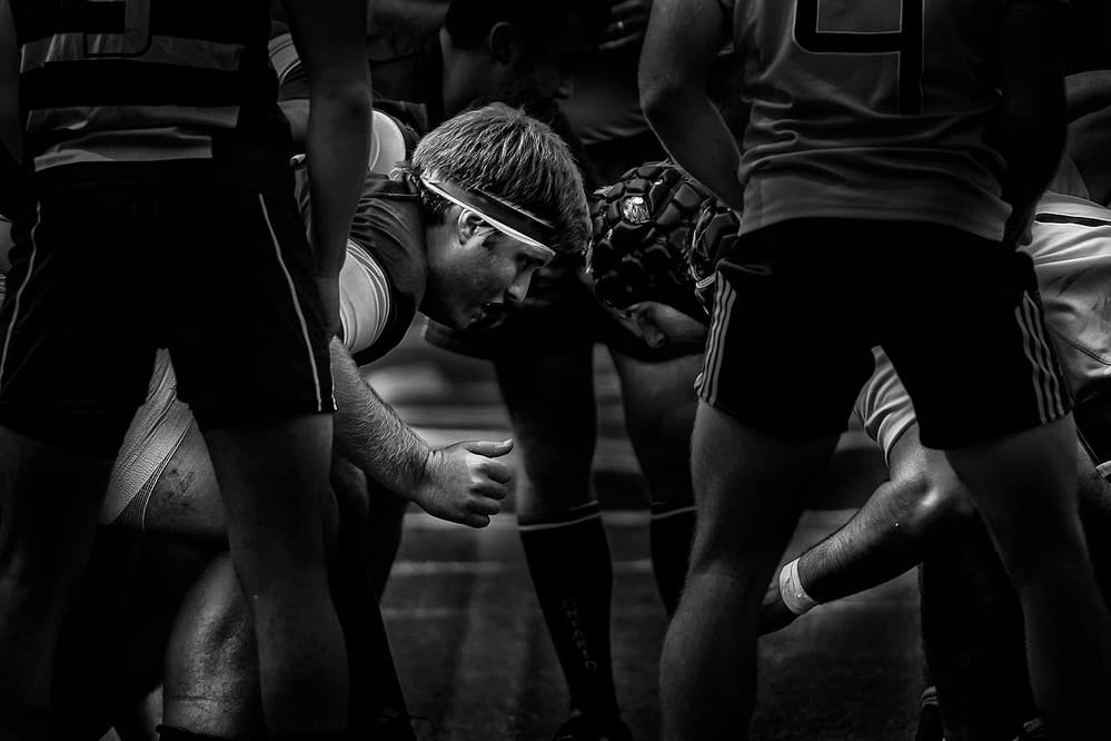 Rugby Match Intensity by Henry Zhao — canvas wall art